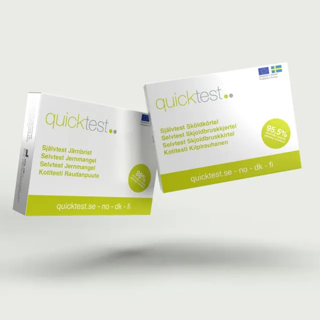 Quicktest Järn & Sköldkörteltest självtest järnbrist