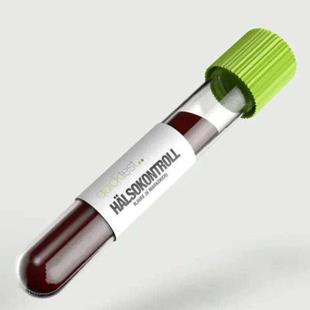 Quicktest Hälsokontroll Njure blodprov 6 markörer
