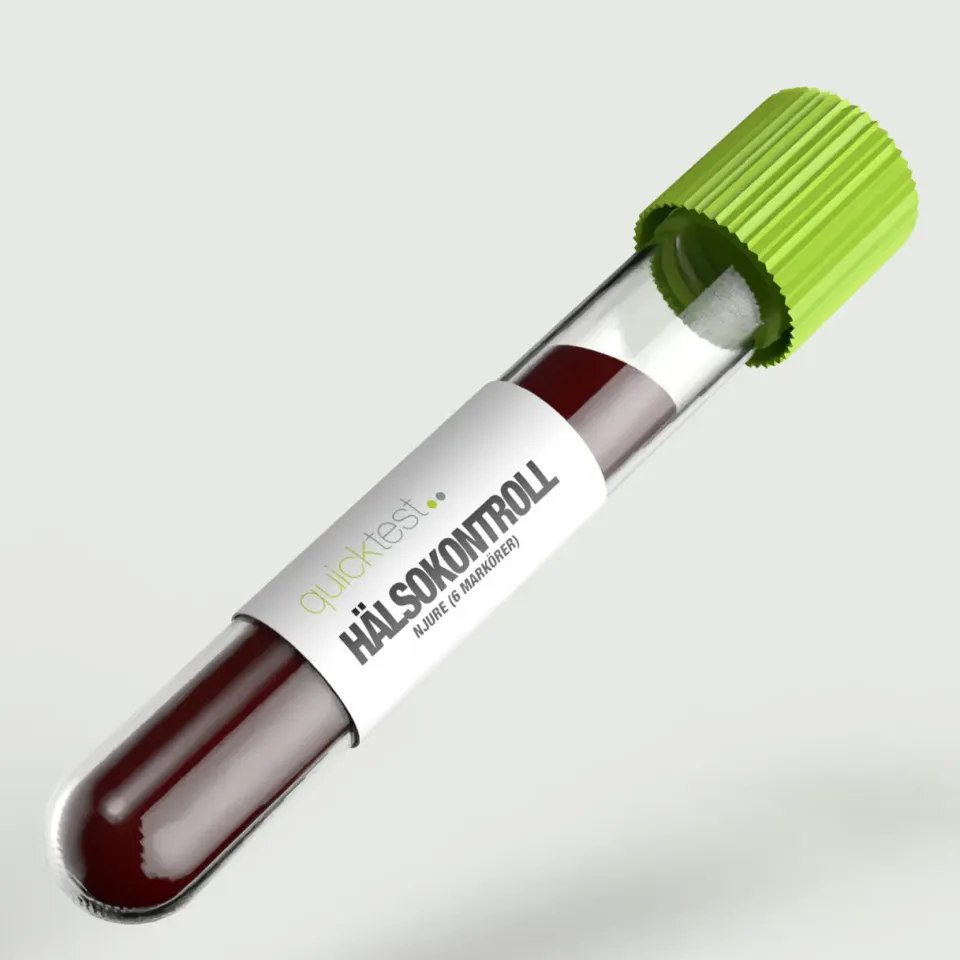 Quicktest Hälsokontroll Njure blodprov 6 markörer