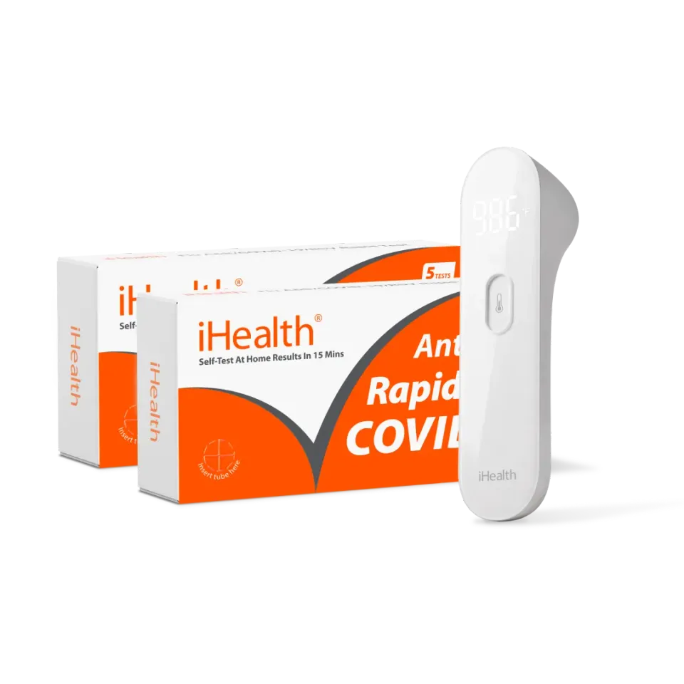 iHealth COVID-19 Family Pack snabbtest och PT3 beröringsfri termometer