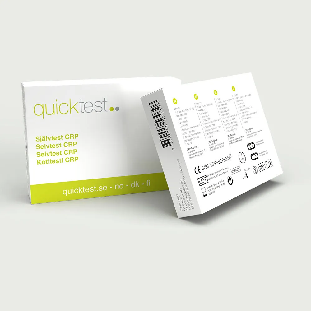 Quicktest Infektionskollen självtest CRP och halsfluss