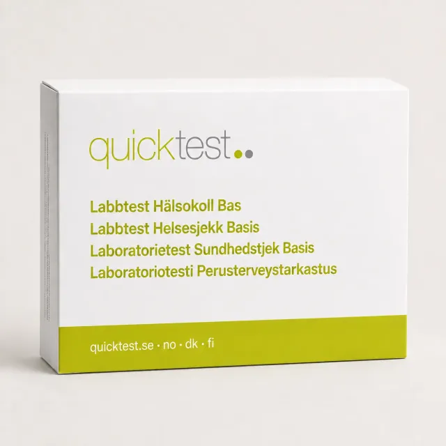 Quicktest Hälsokoll Bas hälsotest blodprov hemma