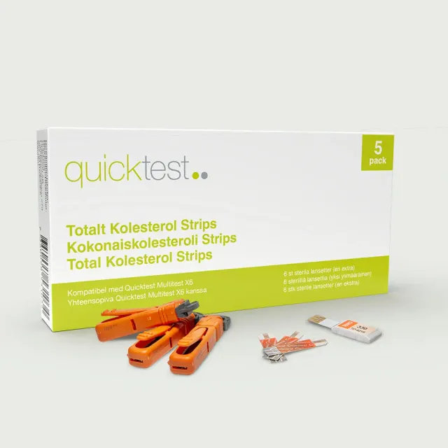 Quicktest X6 kolesterolstrips refill 5-pack