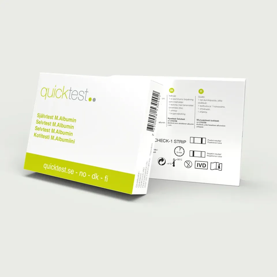 Quicktest Njurtest självtest 2-pack för albumin i urin