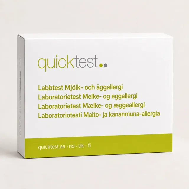 Quicktest Mjölk- & äggallergi labbtest hemma
