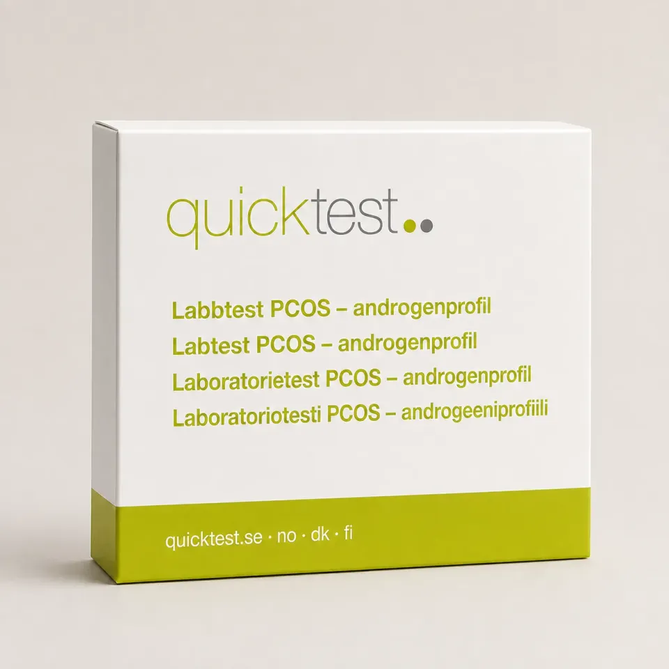 Quicktest PCOS Androgenprofil labbtest 6 hormoner hemmaprov