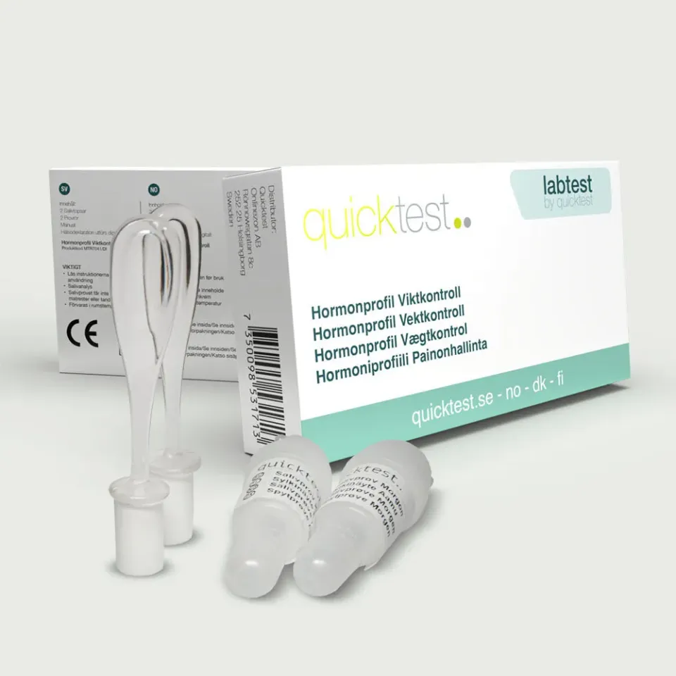 Quicktest Hormonpanel salivprov med laboratorieanalys