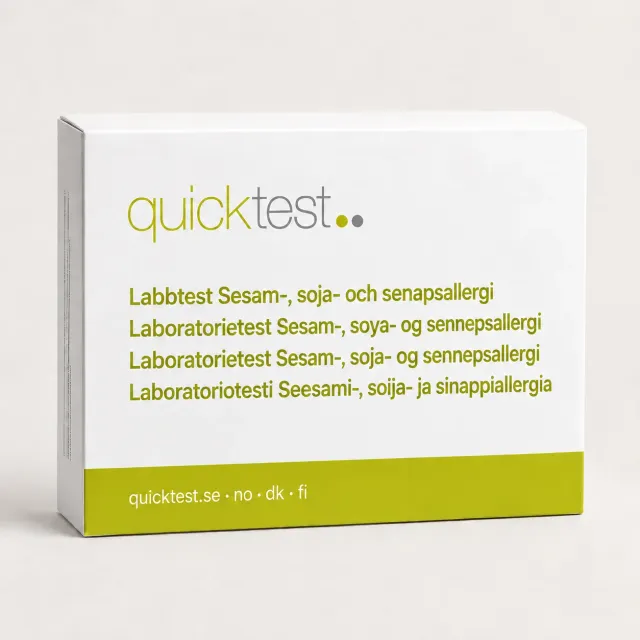 Quicktest Sesam Soja Senap Labbtest hemma IgE kapillärblod