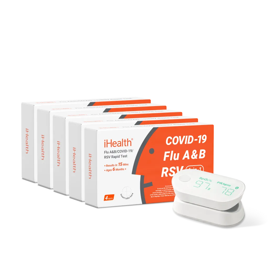 iHealth 4-i-1 familjepaket tester och Air oximeter