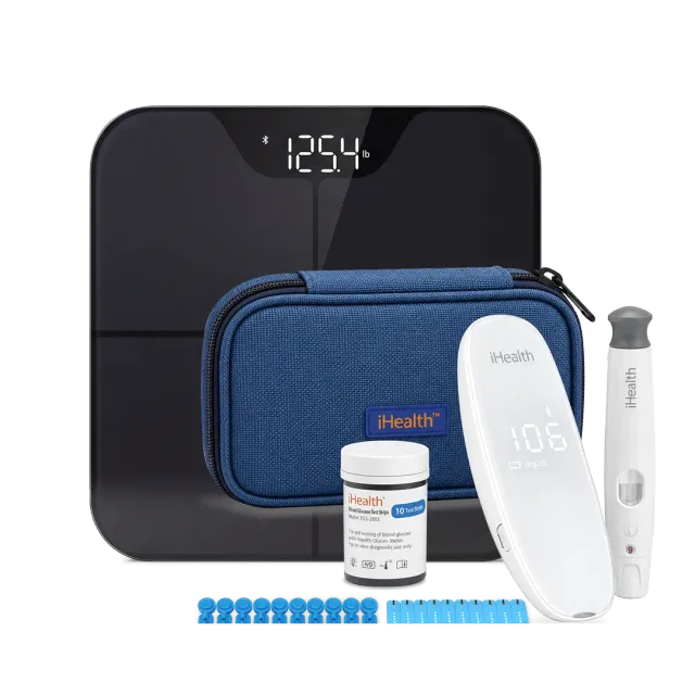 iHealth Gluco+ Smart Glucose Monitor och Nexus Pro Smart Scale paket