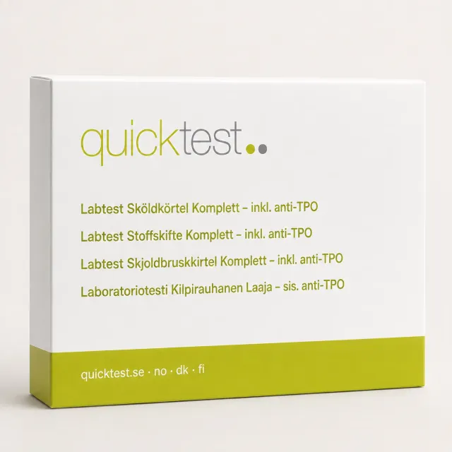 Quicktest Sköldkörtel Stor labbtest hemma 4 värden