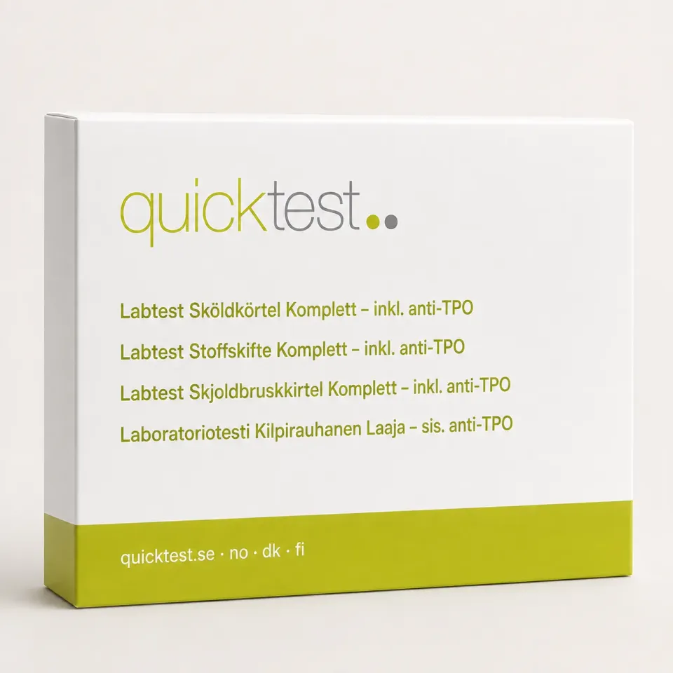 Quicktest Sköldkörtel Stor labbtest hemma 4 värden