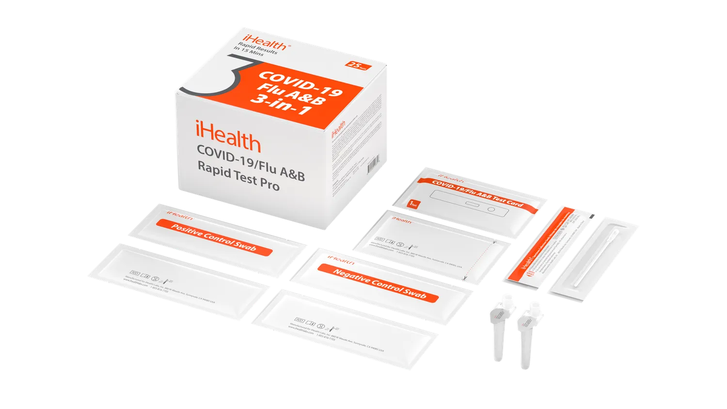 iHealth COVID-19/Flu A&B Rapid Test Pro snabbtest 25 tester