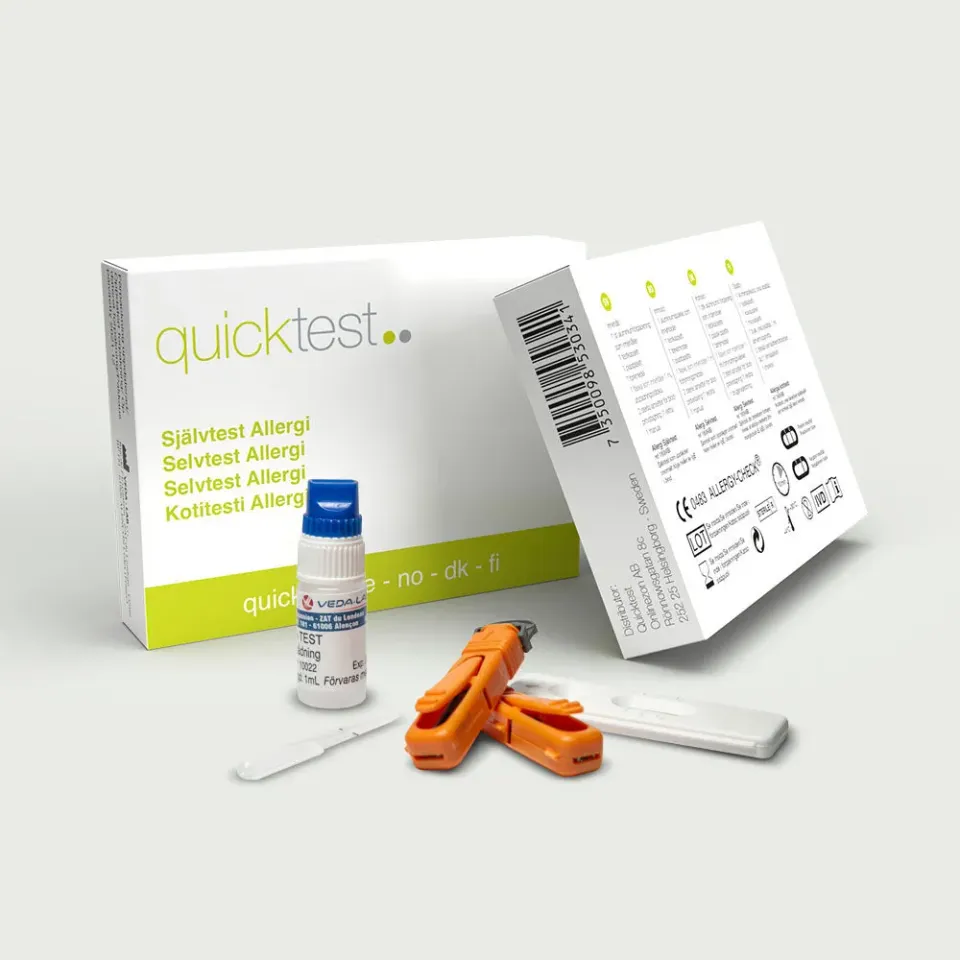 Quicktest Allergitest självtest blodprov hemma