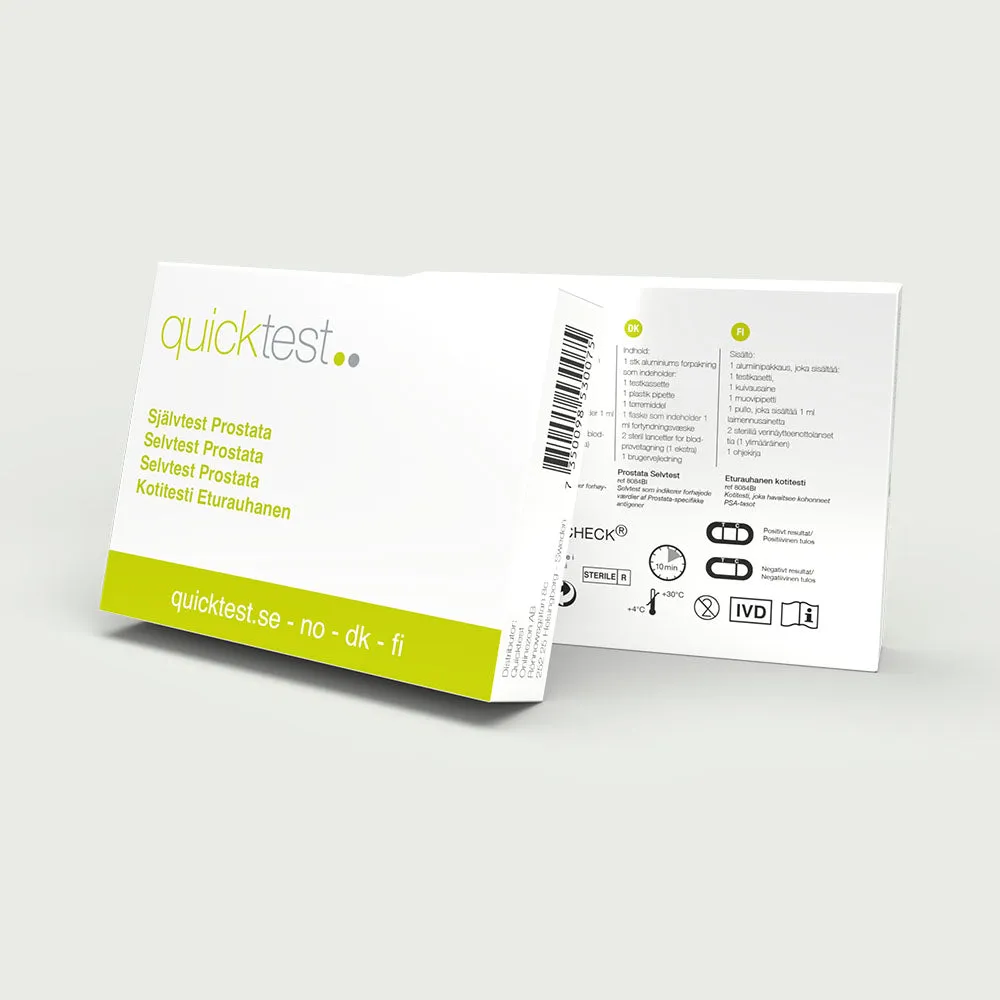 Quicktest Prostatatest självtest PSA – svar på 5 minuter