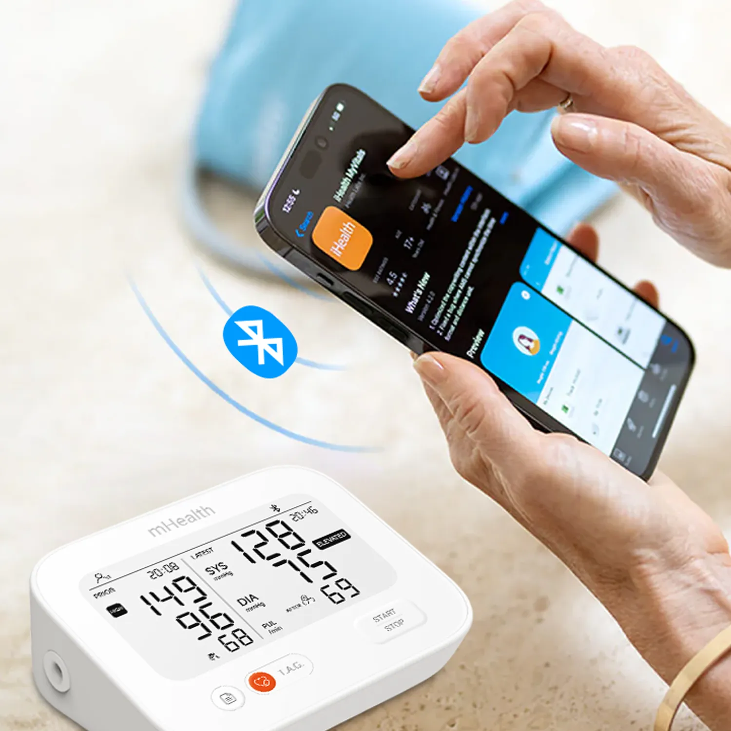 iHealth mHealth blodtrycksmätare Bluetooth arm