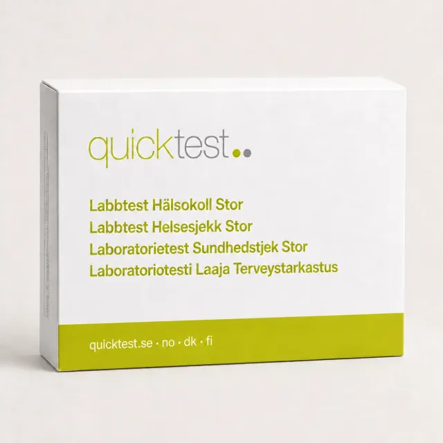 Quicktest Hälsokoll Stor labbtest 39 markörer