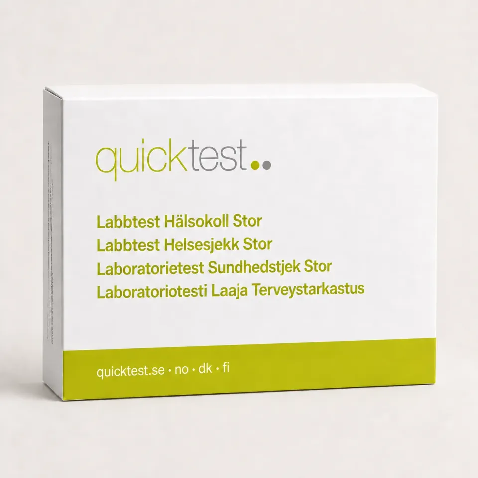 Quicktest Hälsokoll Stor labbtest 39 markörer