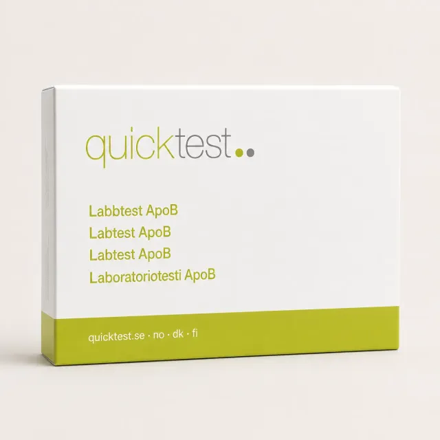 Quicktest ApoB labbtest provtagning hemma blodfetter