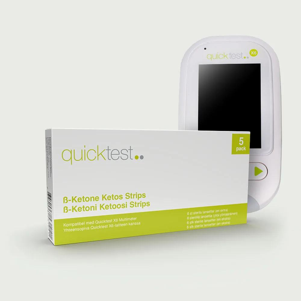 Quicktest X6 ketostest 5-pack hemma
