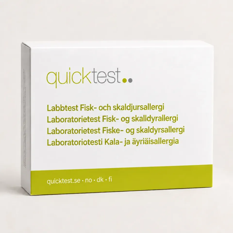 Quicktest Fisk- & Skaldjursallergi labbtest torsk räka lax hemma