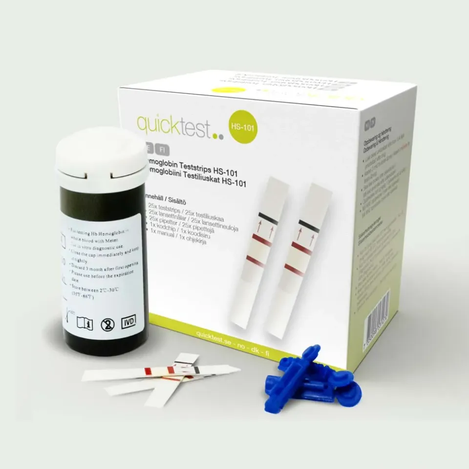Quicktest Hb refill teststickor 25-pack för hb-mätare