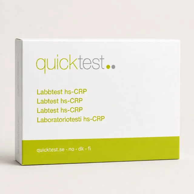 Quicktest hs-CRP Labbtest blodprov hemma inflammation