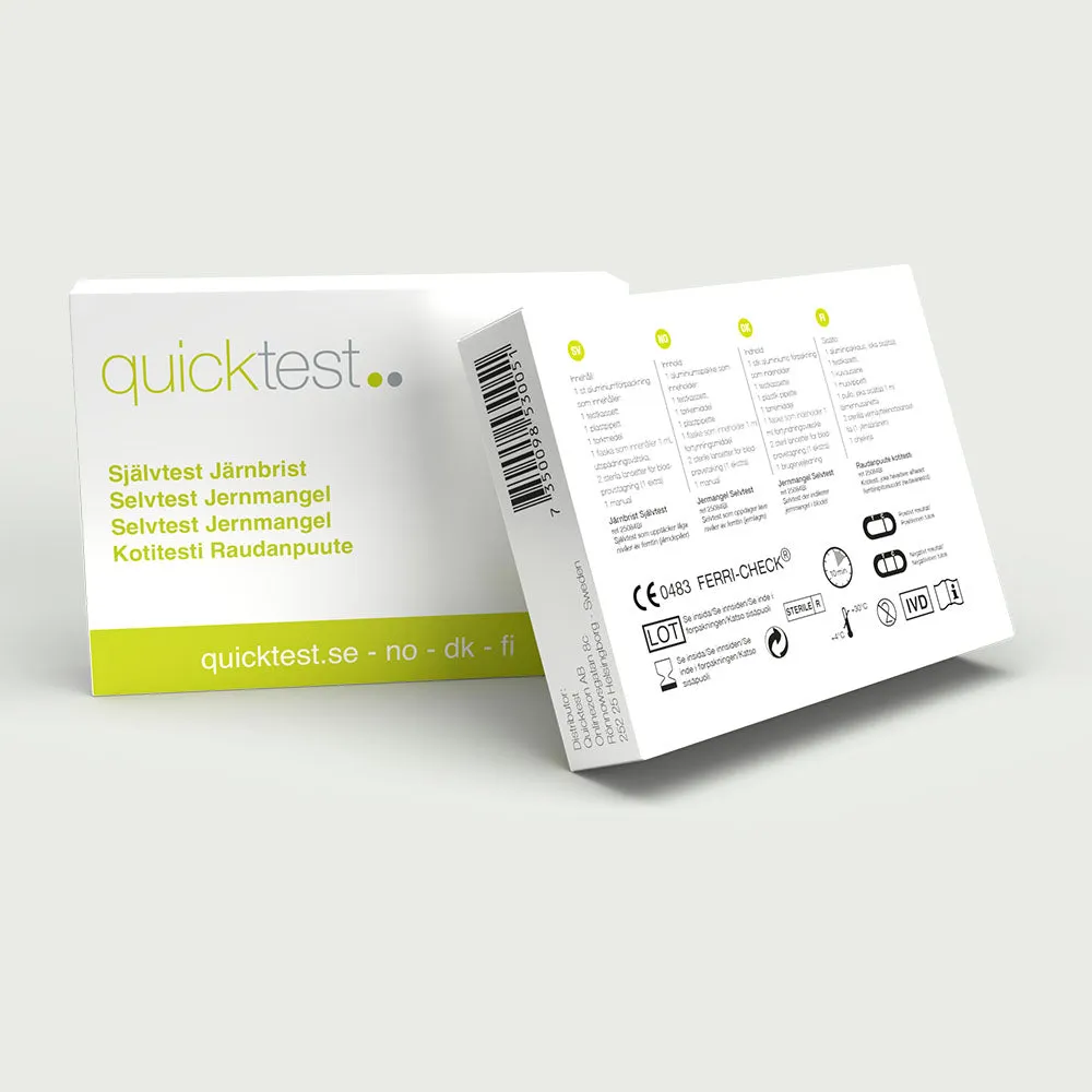 Quicktest Lilla Hälsokollen självtest järn D-vitamin