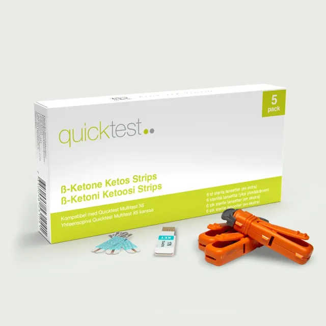Quicktest X6 ketostrips 5-pack för ketosmätning