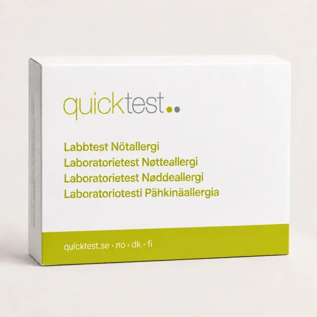 Quicktest Nötallergi labbtest jordnöt hasselnöt
