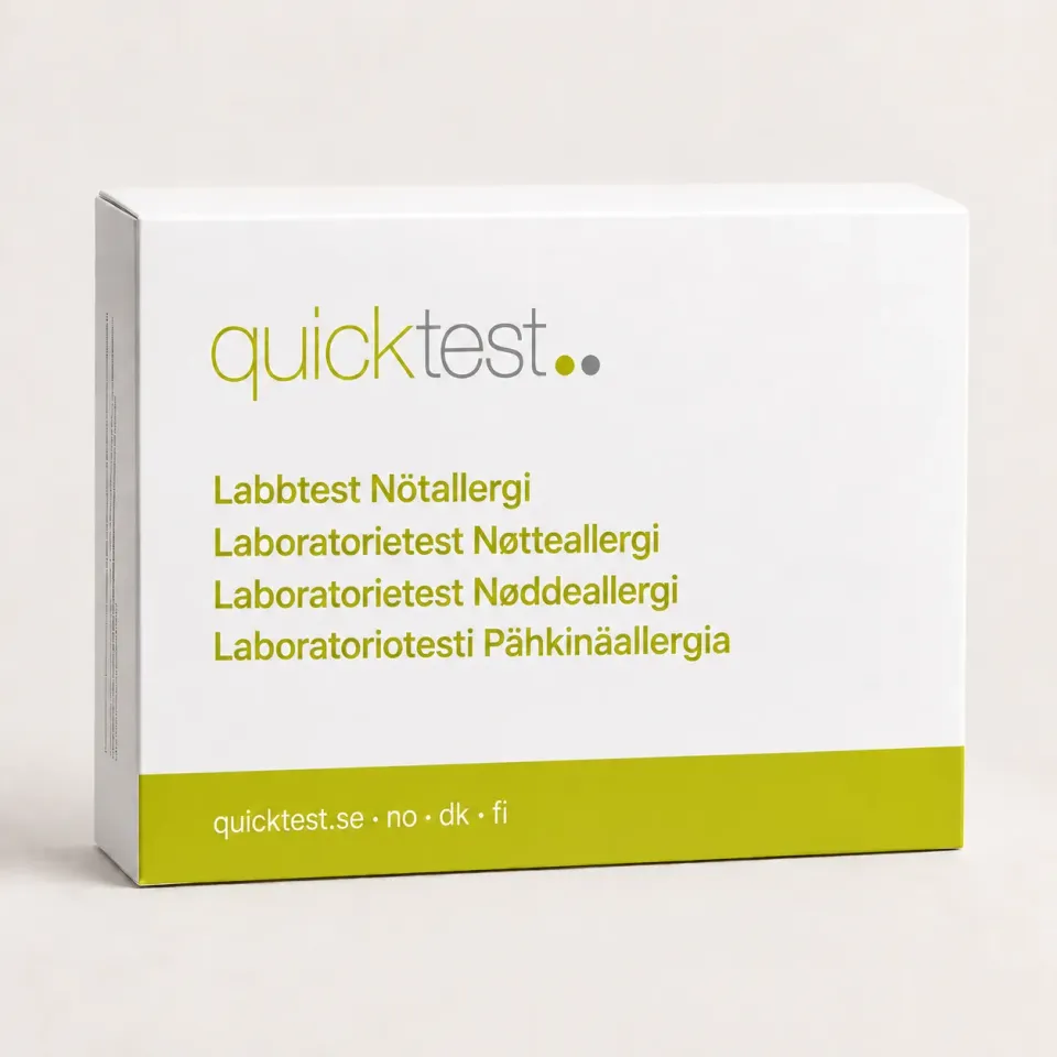 Quicktest Nötallergi labbtest jordnöt hasselnöt