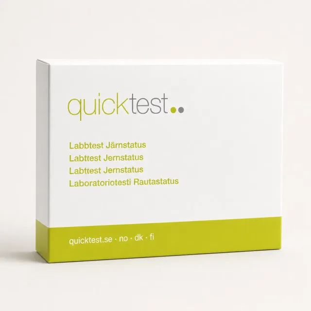 Quicktest Järnstatus Komplett blodprov hemma