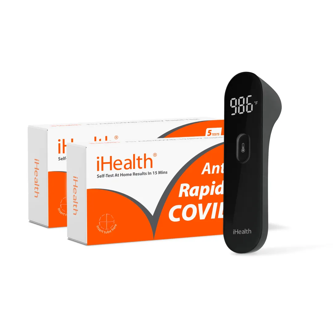 iHealth COVID-19 Family Pack snabbtest och PT3 beröringsfri termometer