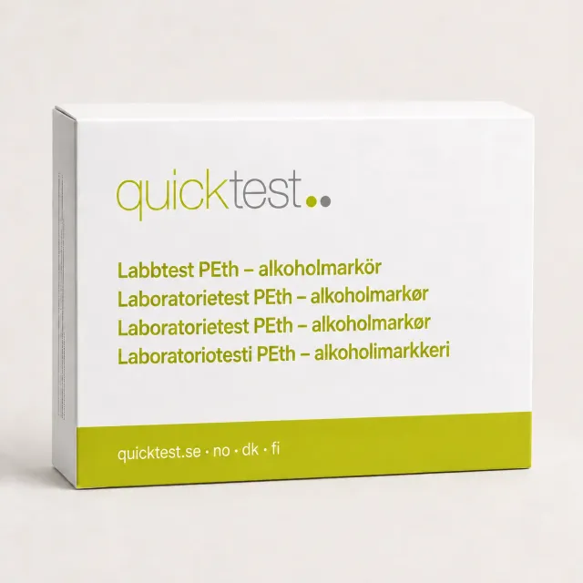Quicktest PEth labbtest provtagning hemma alkoholmarkör