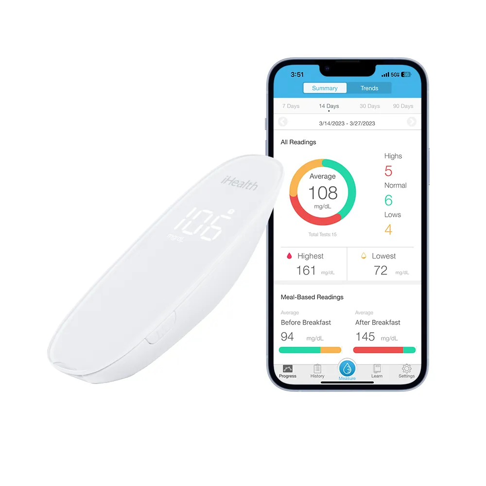 iHealth Gluco+ blodsockermätare trådlös