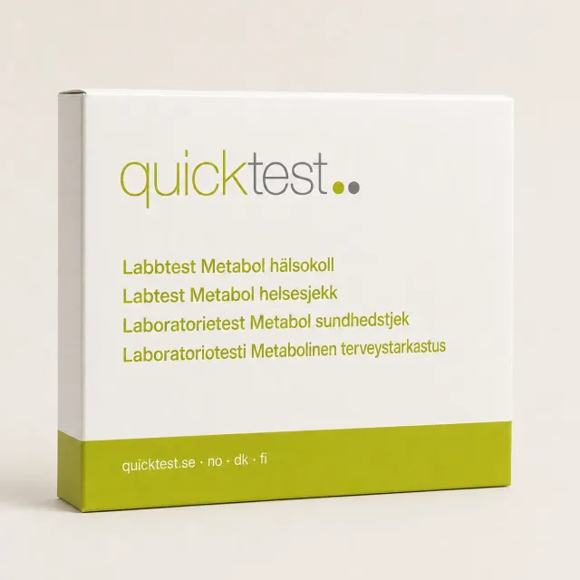 Quicktest Metabol hälsokoll labbtest hemma blodfetter